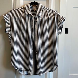 Madewell Short Sleeve Striped Central Shirt size XS